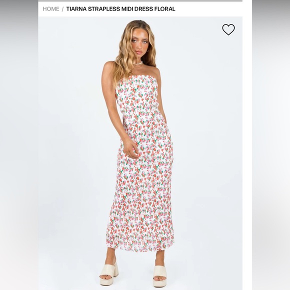 Princess Polly TIARNA STRAPLESS MIDI DRESS FLORAL - Picture 4 of 7